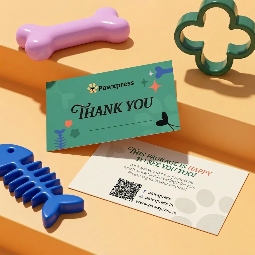 Pawxpress thank-you card insert